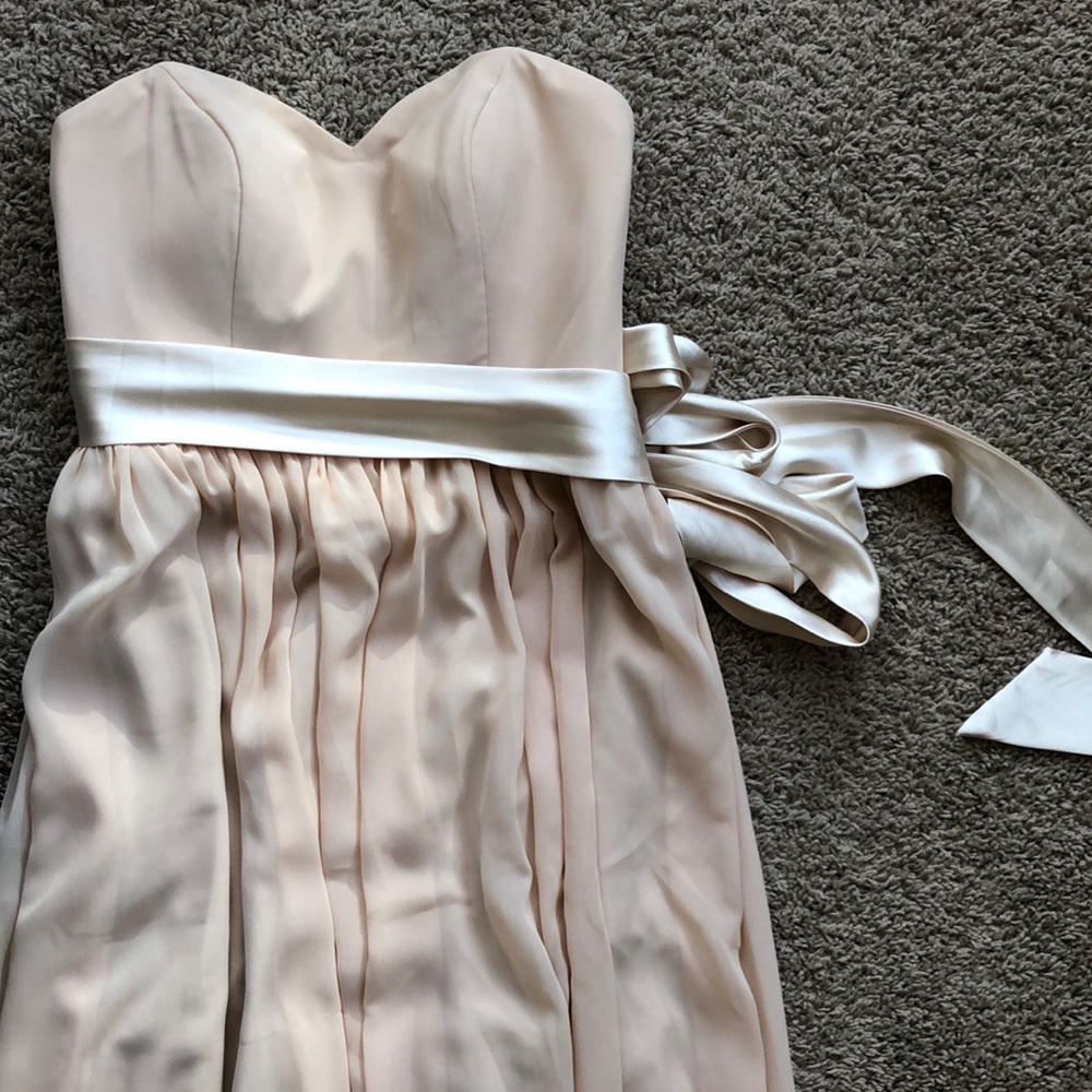 Azazie Champagne Bridesmaid Dress